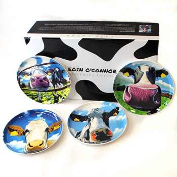 Eoin O Connor Set Of 4 Biscuit Plates