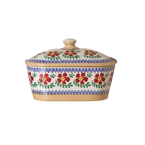 Nicholas Mosse Covered Butterdish Old Rose