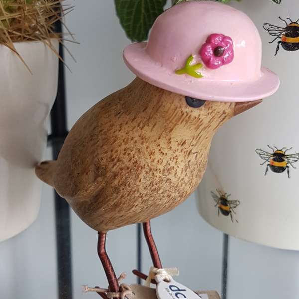 Flower Garden Bird with a Light Pink Hat From Dcuk