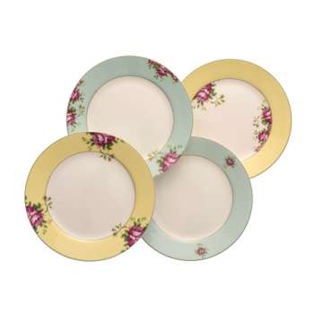 Aynsley Archive Rose 4 Side Plate Set