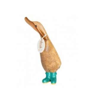 Disco Duckling With Sparkly Aqua Welly Boots