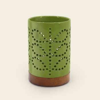 Orla Kiely Linear Stem Ceramic Lantern Olive