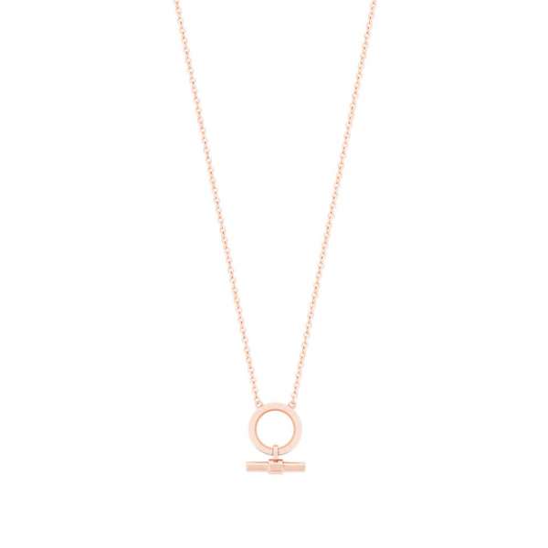 T-Bar Circle-Bar Pendant Rose Gold From Tipperary Crystal
