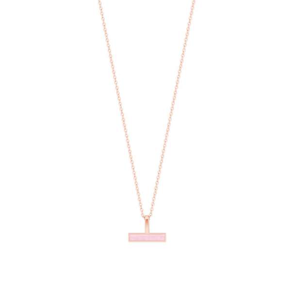 T-Bar Pink Bar Pendant Rose Gold From Tipperary Crystal