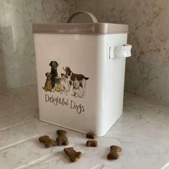 Delightful Dogs Food Storage Tin From Alex Clark