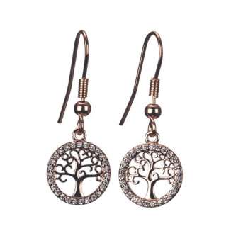 Rose Gold Tree Of Life Earrings From Newgrange