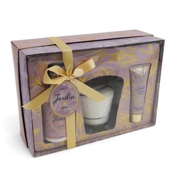 Jardin Lavender Candle & Hand Cream Set From Tipperary Crystal