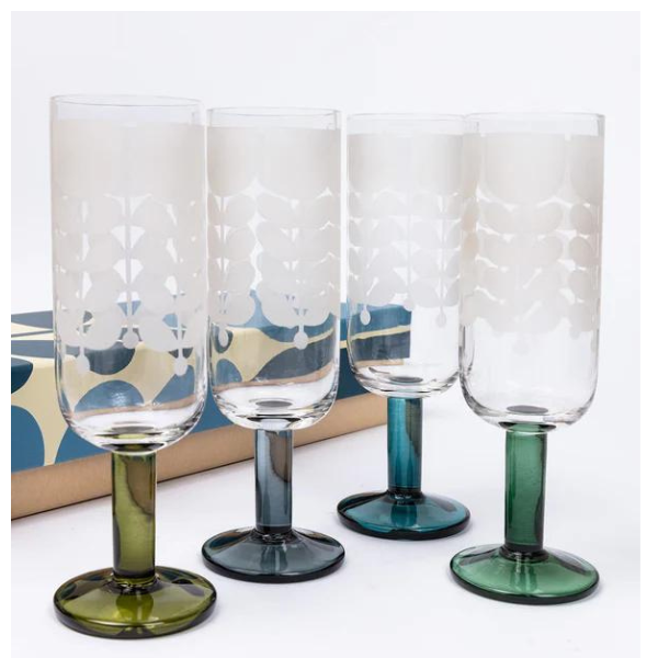 Orla Kiely Champagne Glasses Set of 4