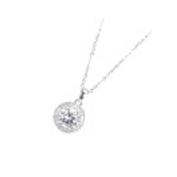 Newgrange Living Silver White Stone & Diamante Pendant Necklace
