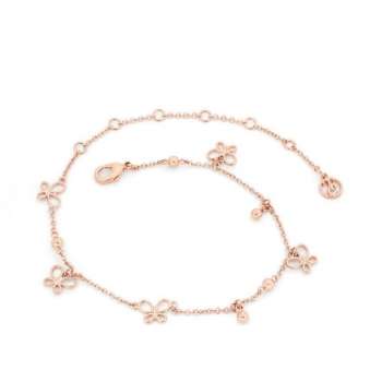 Butterfly Rose Gold Charm Bracelet From Tipperary Crystal