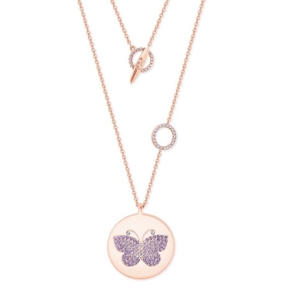 The Butterfly Disc Pendant From Tipperary Crystal is a dual piece and can be worn short or long. Drawing inspiration from the urban garden, Playful and elegant, this collection draws from the inherent beauty of the butterfly.