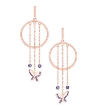Butterfly Circle Chain Earrings From Tipperary Crystal