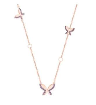 Butterfly Rose Gold Necklace From Tipperary CrystalButterfly Rose Gold Necklace From Tipperary Crystal