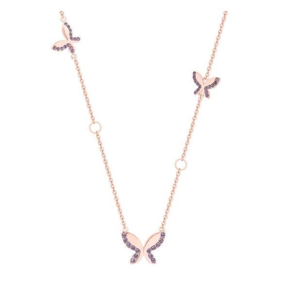 Butterfly Rose Gold Necklace From Tipperary CrystalButterfly Rose Gold Necklace From Tipperary Crystal