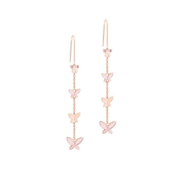 Butterfly Chain Drop Earrings From Tipperary Crystal