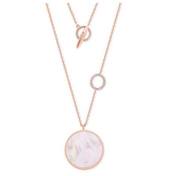 Full Moon Pendant With Circle Rings Rose Gold from Tipperary Crystal