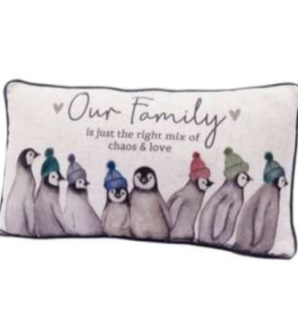 Our Family Penguin Cushion