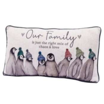Our Family Penguin Cushion