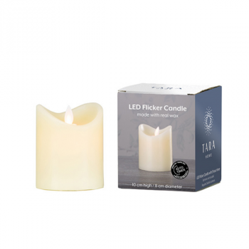 Battery Operated Candle With Timer 10cm