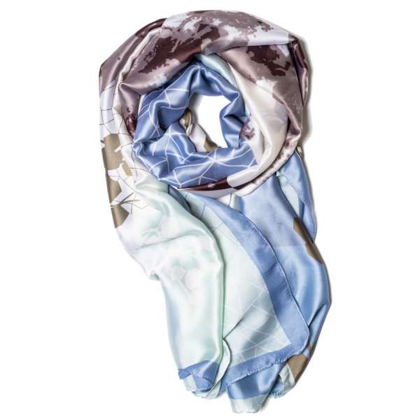 Galway Crystal Abstract Sky Blue Scarf