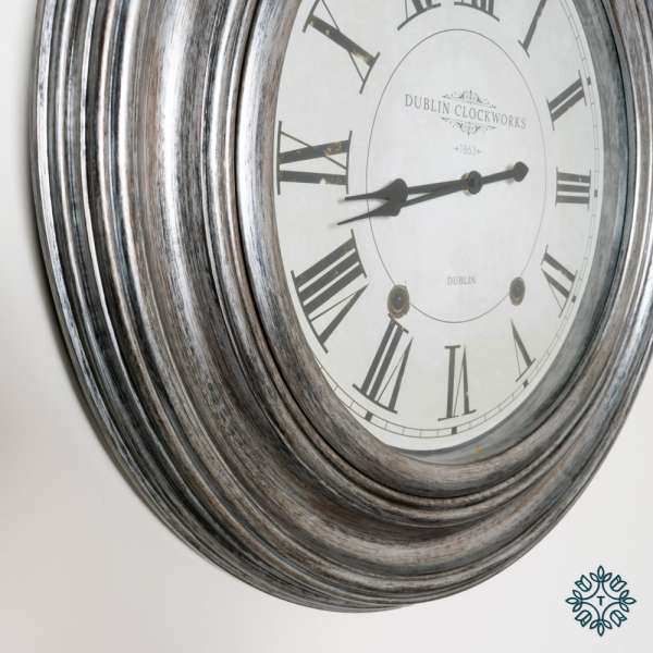 Dublin Clockworks Clock In Pewter