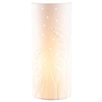 Featuring exquisitely modelled motifs of the lily of the valley plant, this Belleek Living Lily of the Valley Luminaire is timeless and elegant. Belleek Living Luminaire lamps emit a soft warm glow highlighting the delicate surface decoration and piercing, creating beautiful mood lighting for your home. Mains powered, light bulb included.