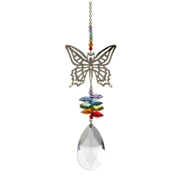 Wild Things Large Crystal Fantasy Butterfly - Rainbow