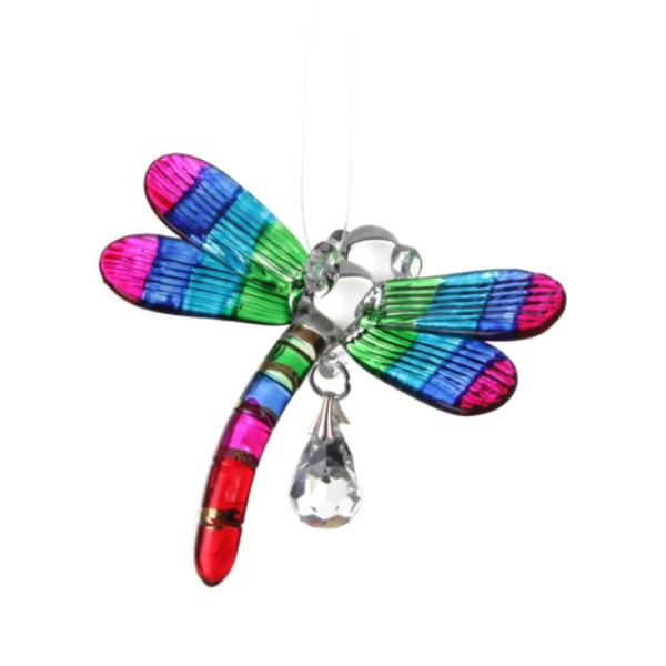 Wild Things Rainbow Fantasy Glass Dragonfly