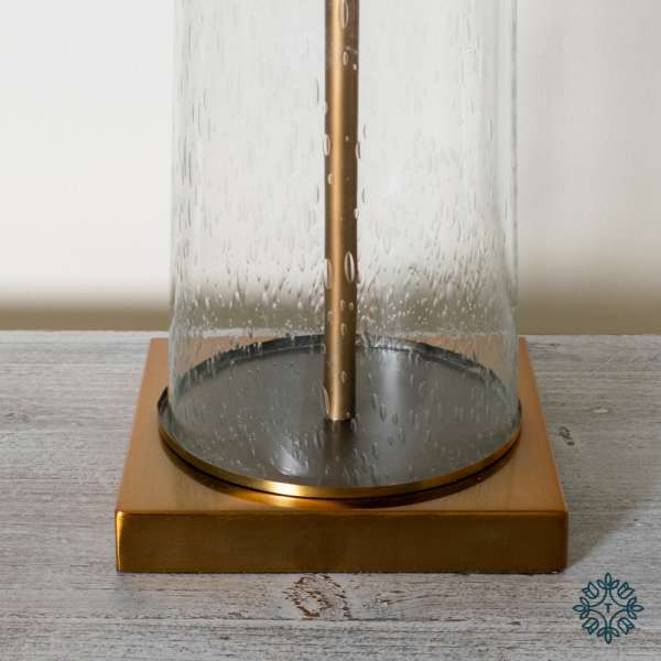 Tara Lane Amara Bubbled Glass Table Lamp