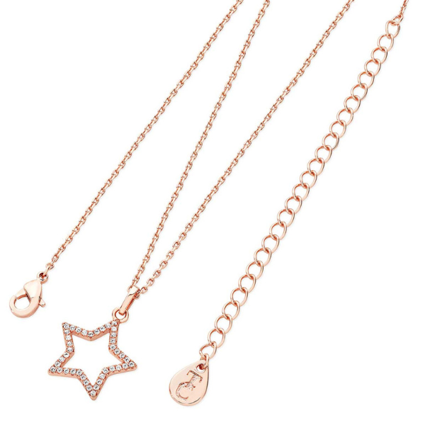 Rose Gold Star Pendant from Tipperary Crystal