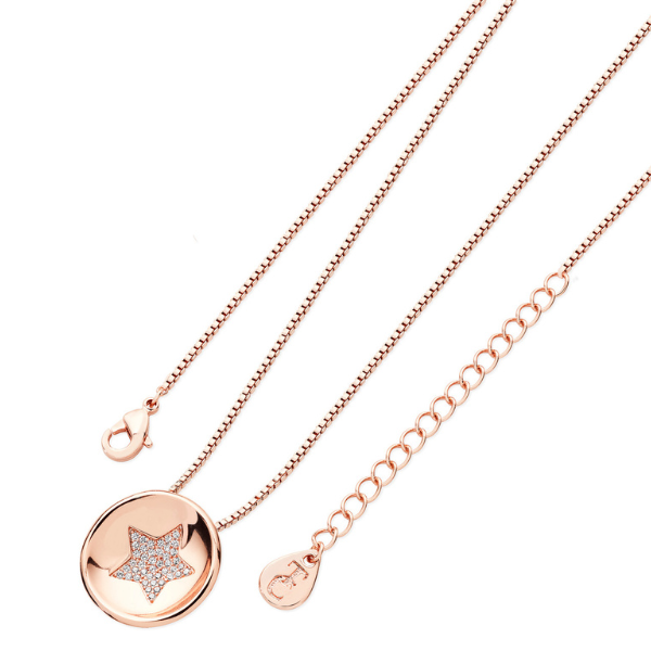 Rose Gold Concave Pendant from Tipperary Crystal