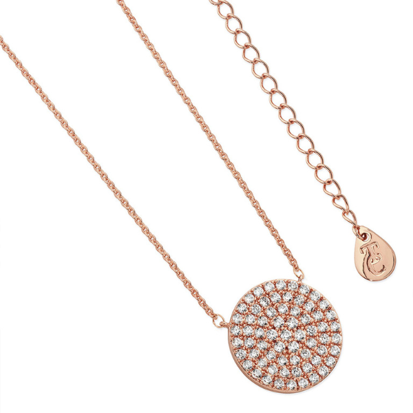 Pave Rose Gold Full Moon Pendant from Tipperary Crystal