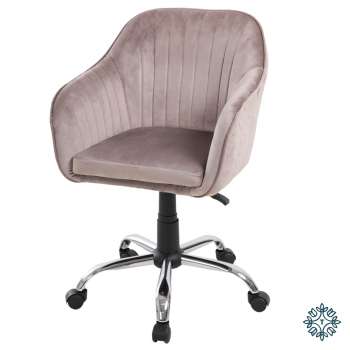 Tara Lane Regina Home Office Chair Velvet Grey