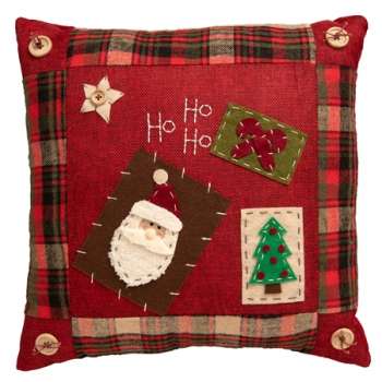 Belleek Living Red Applique Christmas Cushion
