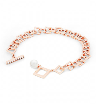 Tipperary Crystal T-Bar Square Chain Bracelet