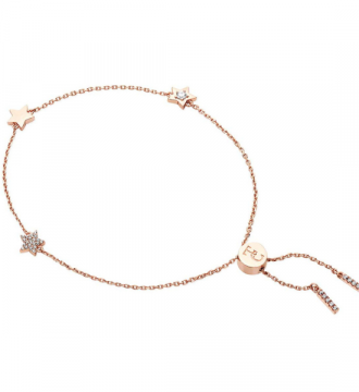 Tipperary Crystal Stars Rose Gold Bolo Chain Bracelet