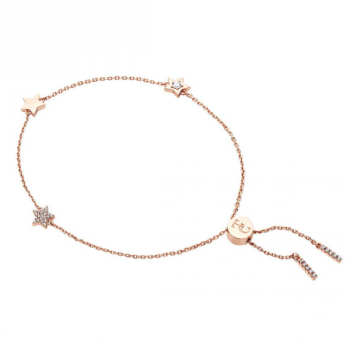Tipperary Crystal Stars Rose Gold Bolo Chain Bracelet
