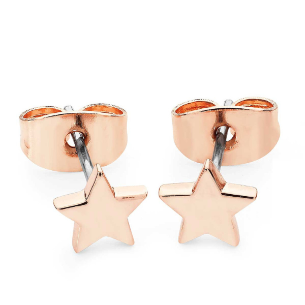 Tipperary Crystal Mini Star Stud Earrings Rose Gold