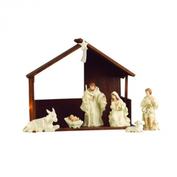 Beleek living 9 Piece Nativity set
