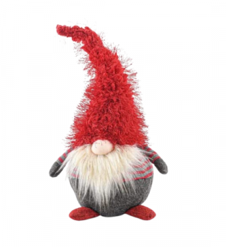 Enchante Red Fluffy Christmas Gnome