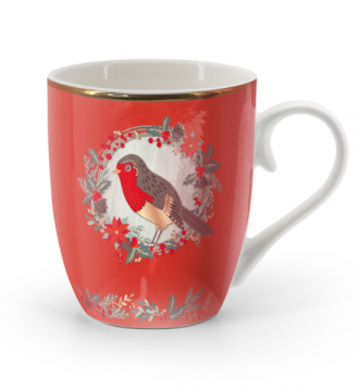 Tipperary Crystal Red Robin Mug