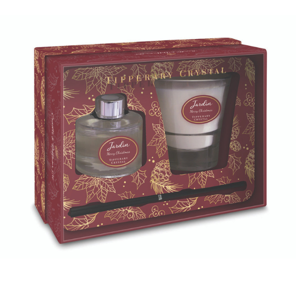 Tipperary Crystal Merry Christmas Candle & Diffuser Set
