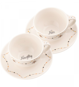 Aynsley Naughty or Nice Cappuccino Cup and Saucer Set