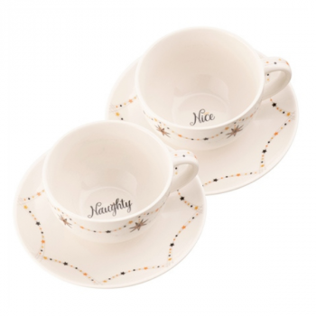 Aynsley Naughty or Nice Cappuccino Cup and Saucer Set