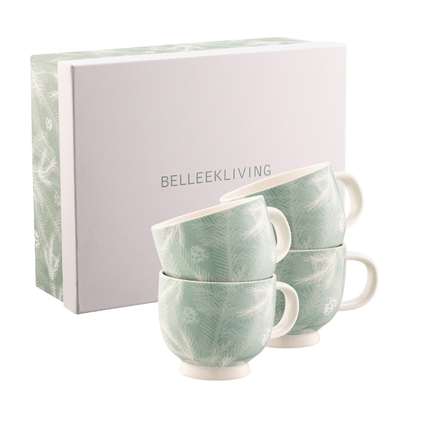 Belleek Living Winter Spruce Mug Set