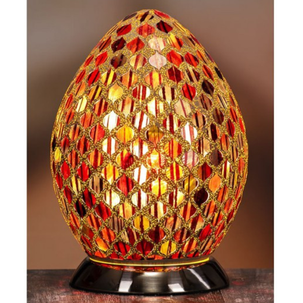 Coloured Mosaic Egg Lamp