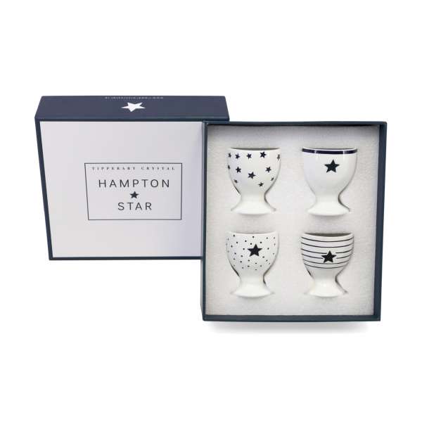 Hampton Star 4 Egg Cup Set By Tipperary Crystal