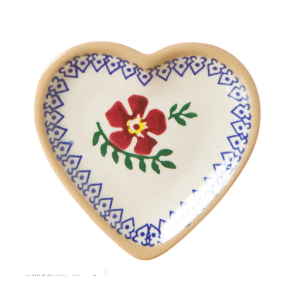 Nicholas Mosse Tiny Heart Plate Old Rose