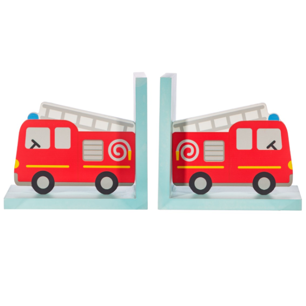 Fire Engine Red Bookends