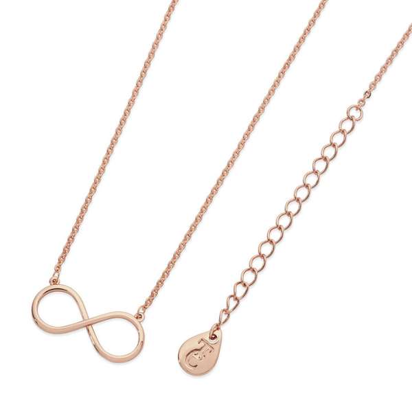 Tipperary Crystal Rose Gold Simple Infinity Pendant